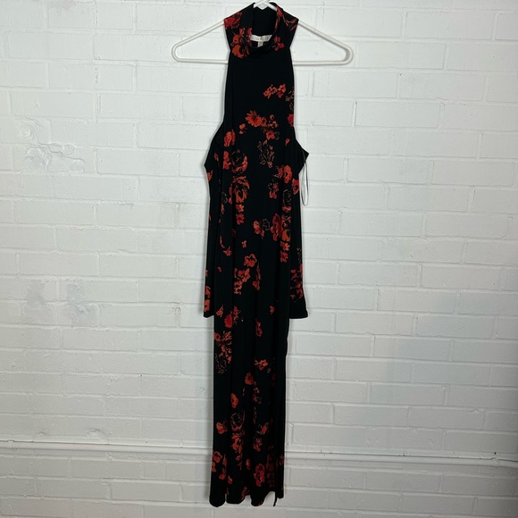 NWT WAYF Off the Shoulder High Neck Floral Dress - Picture 2 of 7